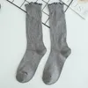 Frauen Socken Herbst frauen Vintage kinder Candy Solide Farben Mit Rüschen Mode Winter Kleidung Für Süße Mädchen Harajuku