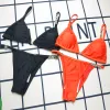 Women's Letter Waist Chain King Bikini Suit Fashion Women's Swimsuit Sexy Suspenders Bikini Suit Casual Beach Pool Suit
