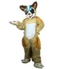 Halloween Brown Husky Fox Dog Mascot Costume Simulation Cartoon Character Outfit Suit Carnival Adults Birthday Party Fancy Outfit for Men Women