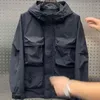 Trench da uomo Bomber da uomo Cappotto con cappuccio a maniche lunghe Tattico militare Autunno Inverno Cerniera esterna Tasche impermeabili