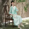 Abbigliamento etnico 2023 Hanfu Top Camicetta in chiffon tradizionale cinese Abito da donna Tang Camicie retrò ricamate con fiori nazionali