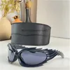 Moda diseñador de moda 0255 para hombre mujer gafas de sol con forma de envoltura única gafas de acetato estilo de personalidad de vanguardia al aire libre protección UV viene con estuchePPOVF8DLC