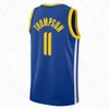 Stephen Curry Basketbol Forması Klay Thompson Mens Andrew Wiggins City Formaları Mavi Siyah Gömlek 30 11 22