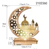 その他のお祝いのパーティー用品Eid Mubarak木製装飾イスラムイスラム教徒の家の家の飾りラマダンカリームギフトドロップデリDhth3