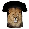 T-shirts pour hommes 2023 T-shirt Lion personnalisé imprimé en 3D à manches courtes homme été hip-hop col rond haut décontracté