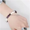 Perlen Natürliches Amethyst Perlenarmband Lavastein Distanz Für Freunde Heilung Nce Männer Frauen Drop Lieferung Schmuck Armbänder Dhgarden Dhflk