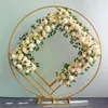 Party Decoration Circle Wedding Arch Marriage Backdrop Background Metal Creative Ring Inner Rectangle Grid Home PartyParty