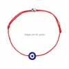 Chaîne Evil Blue Eye Bracelet Lien Pour Femmes Réglable Chanceux Noir Rouge Chaîne Bracelets Nouvelle Mode Bijoux Faits À La Main Drop Del Dhgarden Dhssj