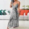 Vestidos casuais Mulheres sem costas de verão Vestido havaiano sem mangas elegante clube sexy maxi maxi manto femme roupas vestidos