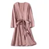 Robe Femme Satin Robe Femme Lingerie Intime Vêtements De Nuit Soyeux Cadeau De Mariage De Mariée Kimono Décontracté Peignoir Robe Chemise De Nuit Sexy Vêtements De Nuit 230518