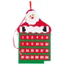 Decorazioni natalizie Calendario conto alla rovescia Tessuto non tessuto Natale Babbo Natale Calendari Appeso a parete morbido Merry Drop Delivery Home Gard Dhofe