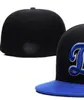 Los Angeles Baseball Team Full Closed Caps Summer SOX LA NY lettre gorras os Hommes Femmes Casual Outdoor Sport Flat Fitted Hats Chapeau Cap Taille casquett A19