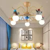 Pendant Lamps Creative Children Cartoon Fan Lamp Boys And Girls Bedroom Warm Lovely Fashion Animal Headdress Lanterns