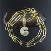 Anhänger Halsketten 16 Zoll 10 teile/los Design Cz Halskette A-Z 26 Buchstaben Kubikzircon Komponente Überzogene Rosenkranz Kette Großhandel