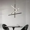 Ljuskronor svart vit post modern minimalistisk ledkrona
