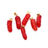 Pendant Necklaces Red Coral Pendants Natural Sea Bamboo For Jewelry Making Necklace Accessories Handmade DIY Supplies