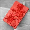 Pendentif Colliers Sculpture Fleur De Lotus Vintage Synthétique Rouge Cinabre Rec Fit Pour Collier Fabrication De Bijoux 36 56Mmb1540 Drop Delivery Dhkvb