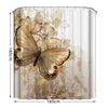 Shower Curtains Butterfly Bath Curtain Polyester Waterproof Bathroom Carpet Rugs Set Nonslip KitchenBath Mat Products 230518