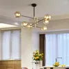 Żyrandole nowoczesne kreatywne szklane żyrandol salon sypialnia jadalnia el lampy nordyckie magiczne światło luksusowe lampy dekoracyjne