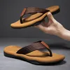 Flops Flip Summer Casual Quality High Fashion Brand Breathable Thicken Beach Men Slippers Outdoor 230518 37