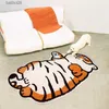 Cartoon Tiger Rug Tapetes macios e macios para sala de estar sem deslizamento de cabine de leito absorvente tapetes fofos para crianças decoração de quarto T230519