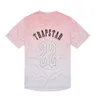 Camisetas para hombre de alta calidad Camisa Trapstar Camisas de diseñador Imprimir letra Lujo Blanco y negro Gris Color del arco iris Verano Deportes Moda Top Manga corta A141