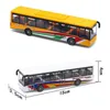 Diecast Model High Simulation Toy Car Plastic PullBack Bus Inertia City Tour ABS Toys Gifts For Children Kids 230518