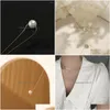 Pendant Necklaces Stainless Steel A Pearl Pendants Design Chain Short Gold Color On The Neck For Necklace Women Aesthetic Jewellery Dhzt8