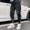 Pantalones de hombre Cintas de letras Pantalones cargo Hip Hop Joggers Pantalones Harajuku Casual Streetwear Hit Color Pocket Pantalones de chándal masculinos Harem Pant 230519