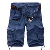 Shorts pour hommes été coton Cargo hommes mode multi-poches couleur unie casual lâche extérieur MID pas de ceinture 230519