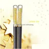 Baguettes Japonais Ambre Sakura Nourriture Antidérapant Résistant Aux Hautes Températures Sushi Bâtons Vaisselle Cuisine Gadgets Drop Delivery Accueil G Dhclu