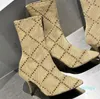otoño invierno Botas largas moda Bota puntiaguda sexy tacones finos mujeres zapatos de diseñador dama cremallera Zapatos de tacón alto tamaño 35-42