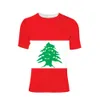 LIBANON T-Shirt DIY kostenlos benutzerdefinierter Name Nummer lbn T-Shirt Nation Flagge lb Republik arabisch arabisch libanesisch Land Druck Foto Kleidung