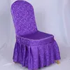 Top Thickened Elastic Table and Chair Cover Pleated Skirt Dining Chair Household Hotel Wedding Banquet One-Piece All-Inclusive Chair Cover Sets Wholesale