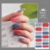 Nagelstickers rood en blauw witte vaste kleuren creatieve kunst minimalistisch ontwerp mode volledige omslag