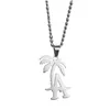 Pendant Necklaces Hip Hop West Coast Rapper La Palm Tree Titanium Steel Necklace Cool Beach Coconut Cuban Chain Jewelry Morr22 Drop Dhe3U