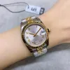 2023 Aço Dois Tons Púrpura Sheel Diamante Dial 31mm Mecânico Automático Relógios de Pulso Femininos Pulseira Jubileu Safira Movimento Relógios Femininos