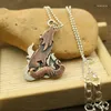 Pendentif Colliers 10pcs Mignon Loup Lovey Animaux Collier Stéréoscopique Fille Bijoux