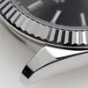 Armbandsur cronos datum lyx män klänning titta på rostfritt stål 5 länkar armband koppar nickel platinum pvd bezel 100 m vattenbeständig 230519