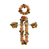 装飾的な花の花輪ハワイアン人工ガーランドネックレスレジダンスガーランドパーティーの好意お祝いの供給ドロップデリブDH3WJ