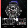 Wristwatches Military Watch Sport Waterproof 50M Stopwatch Analog Digital Week Display Alarm Clock 8053 Watches Mens