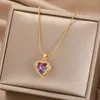 Collares con colgantes de corazón de esmalte delicado para mujer, collares de gota de amor de Color dorado, negro y rojo, joyería de moda envo gratis ofertas