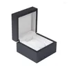 Watch Boxes White Lining Free Customizable Logo Case Box Black Matte Paint Men Famous Watches Packing Storage Dustproof Organizer