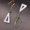 Boucles d'oreilles pendantes KJJEAXCMY Fine Jewelry Wild S925 Sterling Silver Women's An Jade