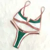 Costumi da bagno XS-XL V-bar Sexy Bikini Perizoma Costumi da bagno brasiliani Donna Colorblock Costume da bagno vintage Estate Micro Blu Costume da bagno verde Biquini 230518