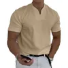Männer T-Shirts Mann T-shirts Sommer V-ausschnitt Kurzarm Slim Tasche Oder Keine Tasche OL Arbeitskleidung T Tops Männlich ZC342 230519
