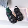 Sandalias Sandalias escolares de cuero genuino para niños 2023 Sandalias Baotou antideslizantes de suela blanda para niños de verano Zapatos de playa informales 4-15 años AA230518