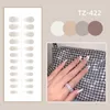 Adesivos de unhas 24pcs tipo tira de tira simples e europeia e americana patch brilho acabado de desgaste de folha de ferramentas de desgaste