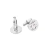 Aangepaste naam Initialen Cufflinks roestvrijstalen bruiloftgeschenk voor echtgenoot Cufflinks voor hem