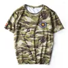 Heren t shirts heren zomer snel droge camouflage ademende t-shirts korte mouw plus size 7xl 8xl out deur tees ArmyGreen tshirt 54 56